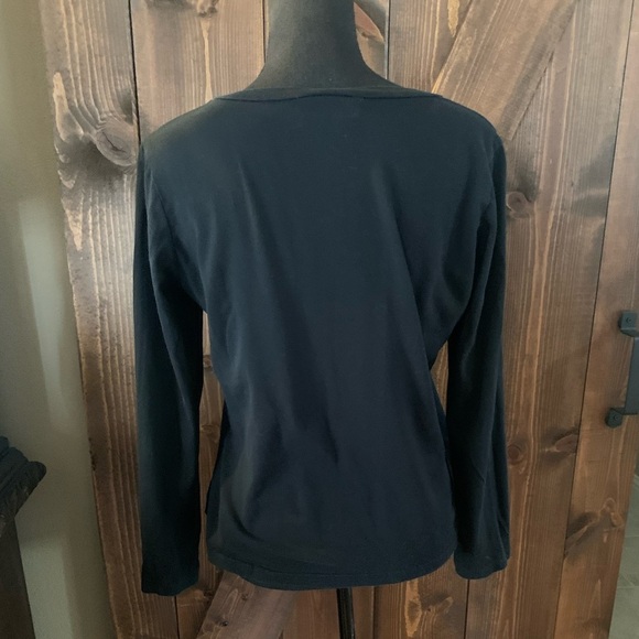 Gothic Styled Black Top Studded Cross Print - Picture 3 of 11